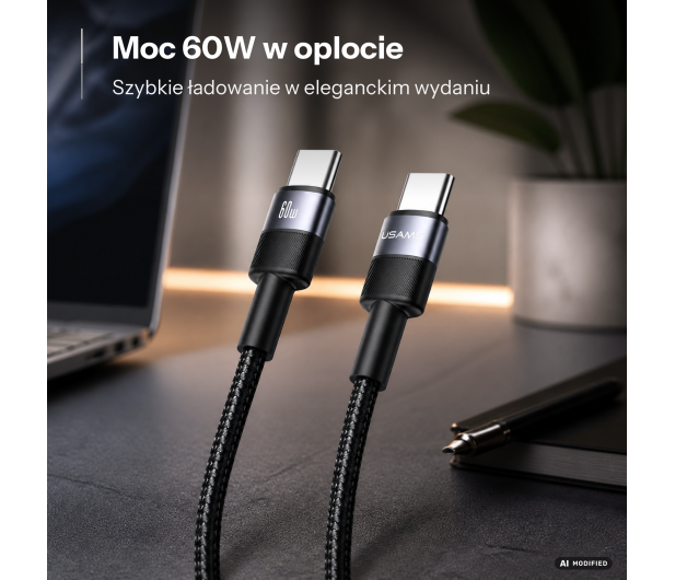 USAMS Kabel USB-C na USB-C set 30szt, 60W 1,2m pleciony - 1569055 - zdjęcie 2